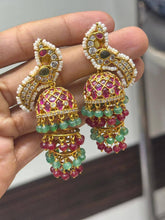 Peacock Jhumki In Nakshi - NE00431