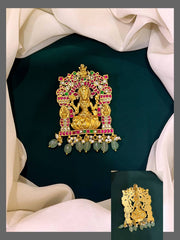 Lakshmi Kundan Pendent With Pearls - KP0051