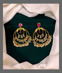 3 Layer Ring Type Earring in Nakshi - NE00452