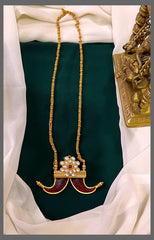 Antique Pendent With Chain In Nakshi - NN00434