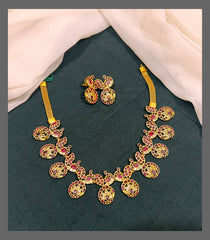 Ruby Peacock Neckalce in Nakshi - NN00556