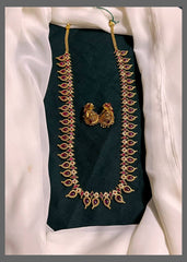 Ruby Dew Drops Nakshi Haram - NH00295