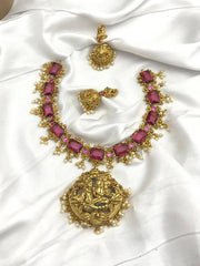 Beautiful Stone Necklace With God Pendant - NN00606