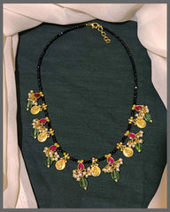 Antique Kassu Necklace in Black Beads - BD0079