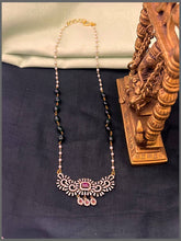 Double colour Pearl Haram with Beautiful Stone Victorian Pendant - PB00520