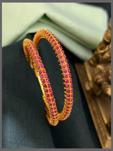 Ruby Bangles in Nakshi - BG00475