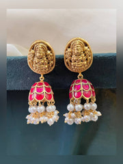 Beautiful peacock Jadau Kundan Earring Jimika- KE00105