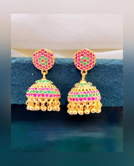 Multi Premier quality Gold Replica Jimika Nakshi - NE0136