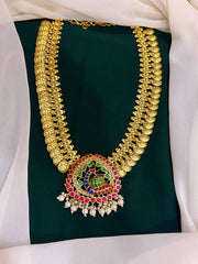 Jadau Peacock Pendant Kasu Haram - KH0031