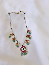 Black Dori Flower Kundan Neckles - BB0039