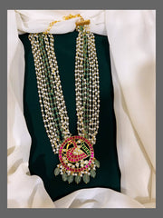 Swan Pearl Kundan Necklae - KN00345