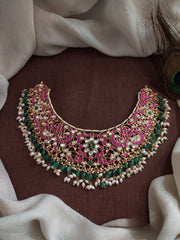 Jadau Grand Neckalce With Beads - KN00622