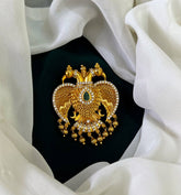 Gandaberunda Pendent in Kempu and CZ - KP0040