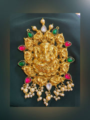 Lord Ganesh Jadau Kundan Pendent - KP0036