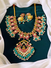 Mango Necklace with Lakshmi Pendent - KN0053