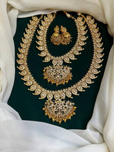 White Stone Mango Bridal Combo with Gold Beads - BC002