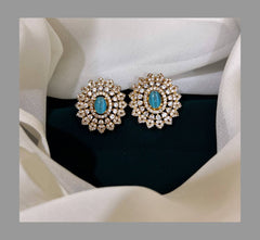 Turquoise Blue Earring in Naskhi - NE0151