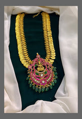 Jadau Lakshmi Pendant with Kaasu Haram - KH00168