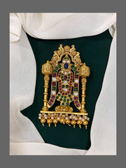 Meenakshi Amman Pendant in Kempu - KP0098