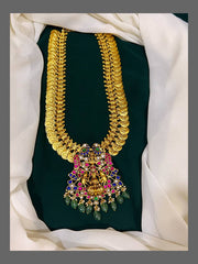 Kashu Mala with Lakshmi Pendent in Kundan -KH00180