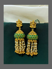 Emerald Nakshi Jhumkis - NE0174