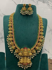 Jadau Kundan Lakshmi Haram With Guttipusalu - KH00261