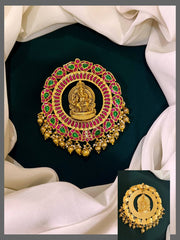 Mango Ganesha Kundan Pendent - KP0047