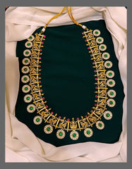 Bottu and Peacock Haram In Kundan - KH00278