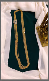 Chandra haram With Emerald Stone pendant - NH00256