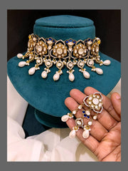 Rich White Chokar in Kundan - KN00512
