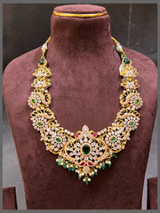 Flower Moissanite Necklace in Kundan -KH00320