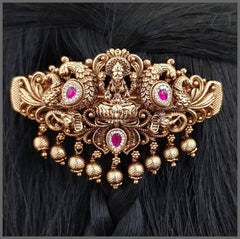 Double Peacock with Lakshmi Hair Clip - HA00168