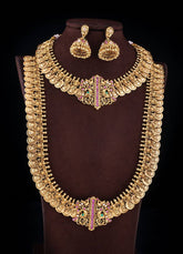 Silver replica Lakshmi Kaasu with Jhumkis - BR0079