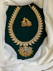 White Stone Mango Bridal Combo with Gold Beads - BC002