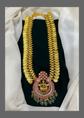 Kashu mala with Lakshmi Pendent in Kundan Haram - KH00158