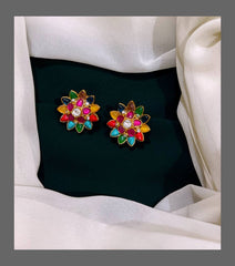 Multi color Earring In Kundan - KE00213