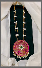 White Pearl With Kundan Pendent - PB0098