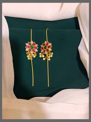 Beautiful Flower Bugadi With Pearls - BU00136