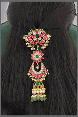 Flower Jada Billa With Pearls - HA0085