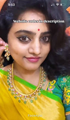 Jilebi Necklace With Small Lotus Hanging in Jadau - KN0058