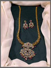 Antique Nakshi Haram With Victorian Pendent - NH00282