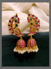 Beautiful Multi colour Ear Cuff with Jhumki in Kundan -KE00492