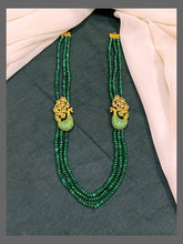 Beautiful Pearl Haram With Side Peacock Pendant - PB00315