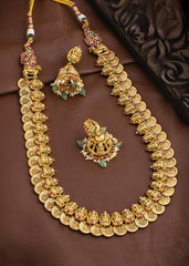 Lakshmi Kaasu Lomg Haram With Beautiful Jhumkis - NH0021