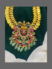 Kashu Haram with Blue Pendent in Kundan - KH00165