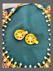 Jadau Bottumala Necklace In Broad Pattern - KN00262