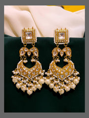 Beautiful White Stone And Pearl Hugging - KE00450