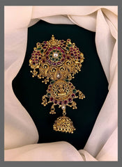 Beautiful Ruby Peacock Jada Billa - HA0071