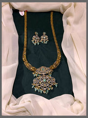 Antique Nakshi Haram With Victorian Pendent - NH00282