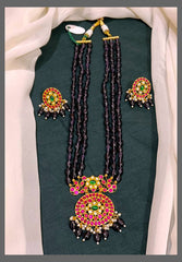 Purple Pearl Haram With Kundan Pendant - PB00310